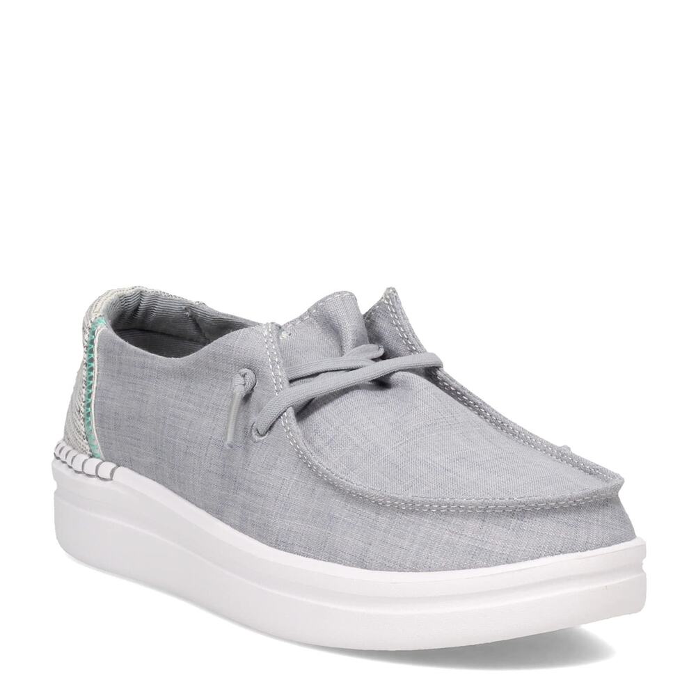 HEYDUDE WOMEN'S WENDY RISE CHAMBRAY HAZE SIZE 5 | WOMEN’S SHOES